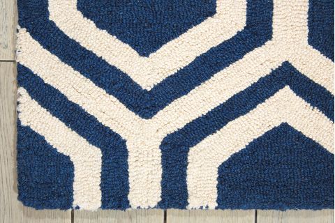 Nourison LINEAR Blue Runner 23 X 76 Area Rug 99446220998 805-100259 Image 3