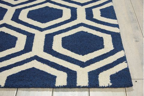 Nourison LINEAR Blue Runner 23 X 76 Area Rug 99446220998 805-100259 Image 4