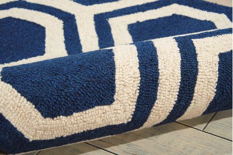 Nourison LINEAR Blue Runner 23 X 76 Area Rug 99446220998 805-100259 Image 5