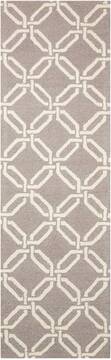 Nourison Linear Grey Runner 6 to 9 ft Wool Carpet 100284
