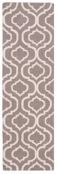 Nourison Linear Grey Runner 6 to 9 ft Wool Carpet 100309