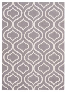 Nourison LINEAR Grey Rectangle 5x7 ft Wool Carpet 100311