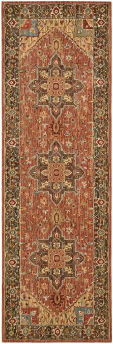 Nourison Living Treasures Red Runner 26 X 80 Area Rug 805-100331 Image 0