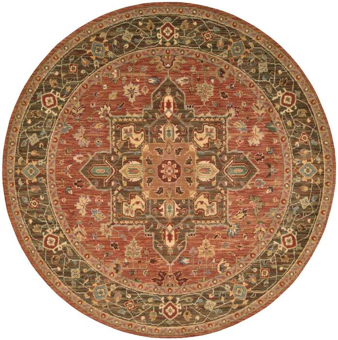Nourison Living Treasures Red Round 510 X 510 Area Rug 805-100333 Image 0