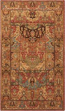 Nourison Living Treasures Multicolor Rectangle 2x4 ft Wool Carpet 100340