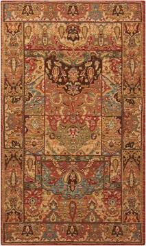 Nourison Living Treasures Multicolor Rectangle 2x4 ft Wool Carpet 100340