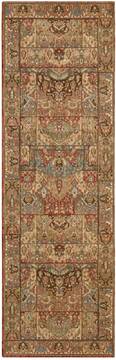 Nourison Living Treasures Multicolor Runner 6 to 9 ft Wool Carpet 100341