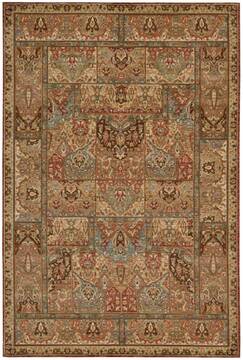 Nourison Living Treasures Multicolor Rectangle 4x6 ft Wool Carpet 100342