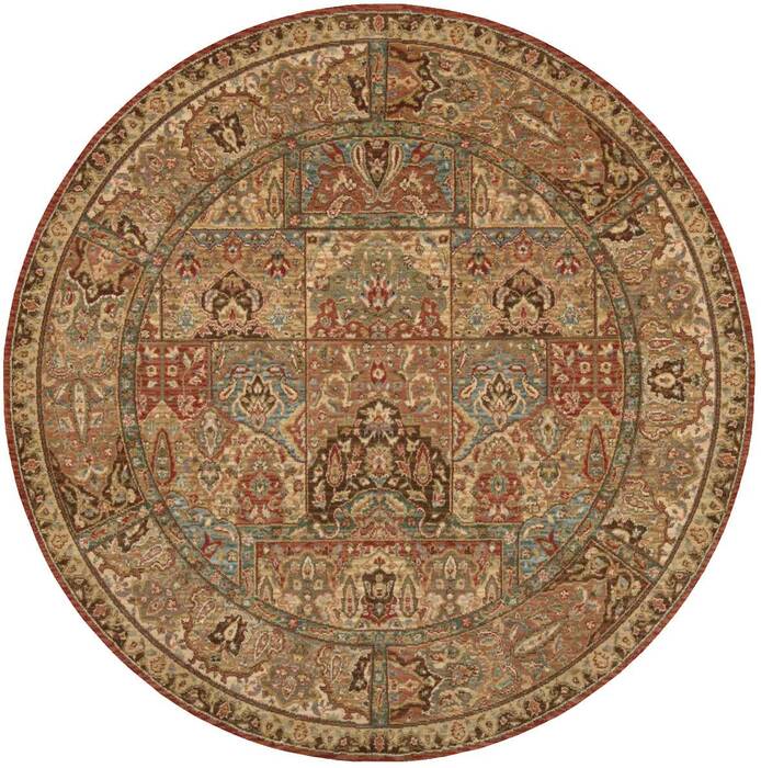 Nourison Living Treasures Multicolor Round 510 X 510 Area Rug 805-100343 Image 0