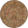 Nourison Living Treasures Multicolor Round 510 X 510 Area Rug 805-100343 Thumb 0