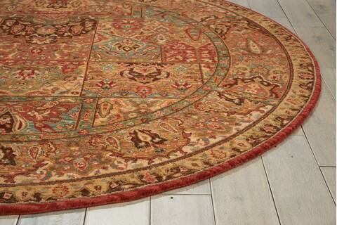 Nourison Living Treasures Multicolor Round 710 X 710 Area Rug 805-100345 Image 4
