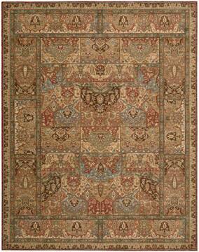 Nourison Living Treasures Multicolor Rectangle 8x10 ft Wool Carpet 100346