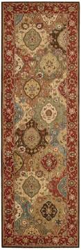 Nourison Living Treasures Multicolor Runner 6 to 9 ft Wool Carpet 100351