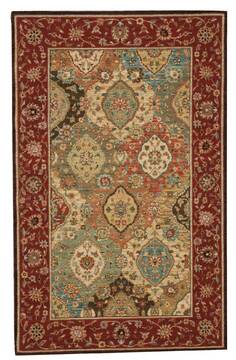 Nourison Living Treasures Multicolor Rectangle 4x6 ft Wool Carpet 100352