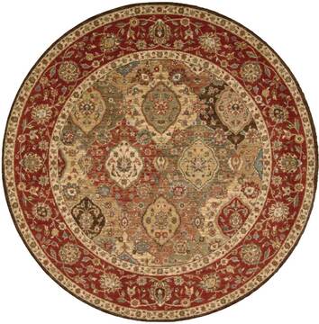 Nourison Living Treasures Multicolor Round 5'10" X 5'10" Area Rug  805-100353