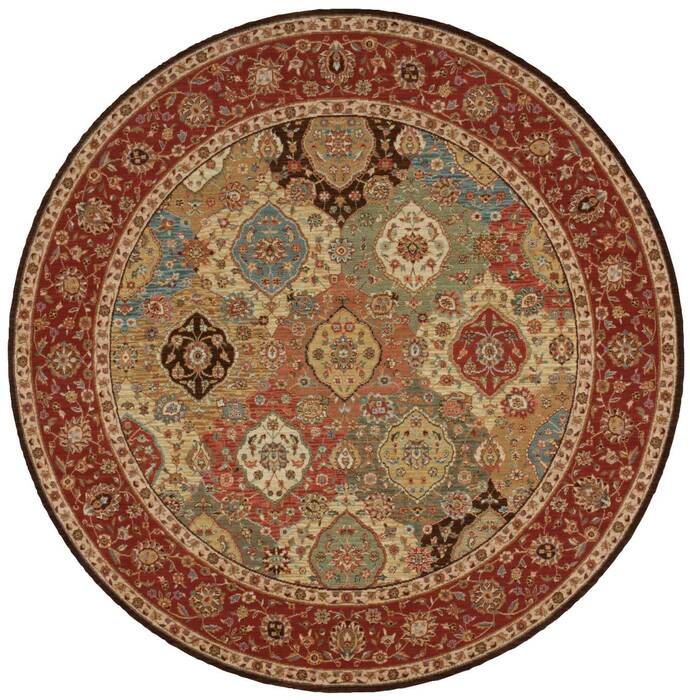 Nourison Living Treasures Multicolor Round 710 X 710 Area Rug 805-100355 Image 0