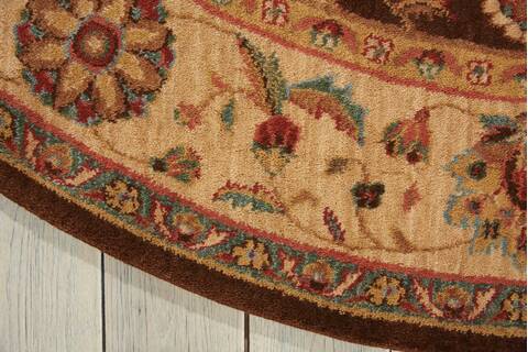 Nourison Living Treasures Brown Round 710 X 710 Area Rug 805-100365 Image 1