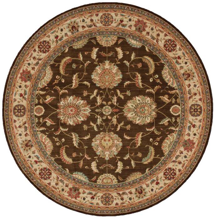 Nourison Living Treasures Brown Round 710 X 710 Area Rug 805-100365 Image 0