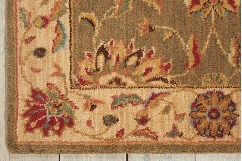 Nourison Living Treasures Green Runner 26 X 120 Area Rug 805-100369 Image 1