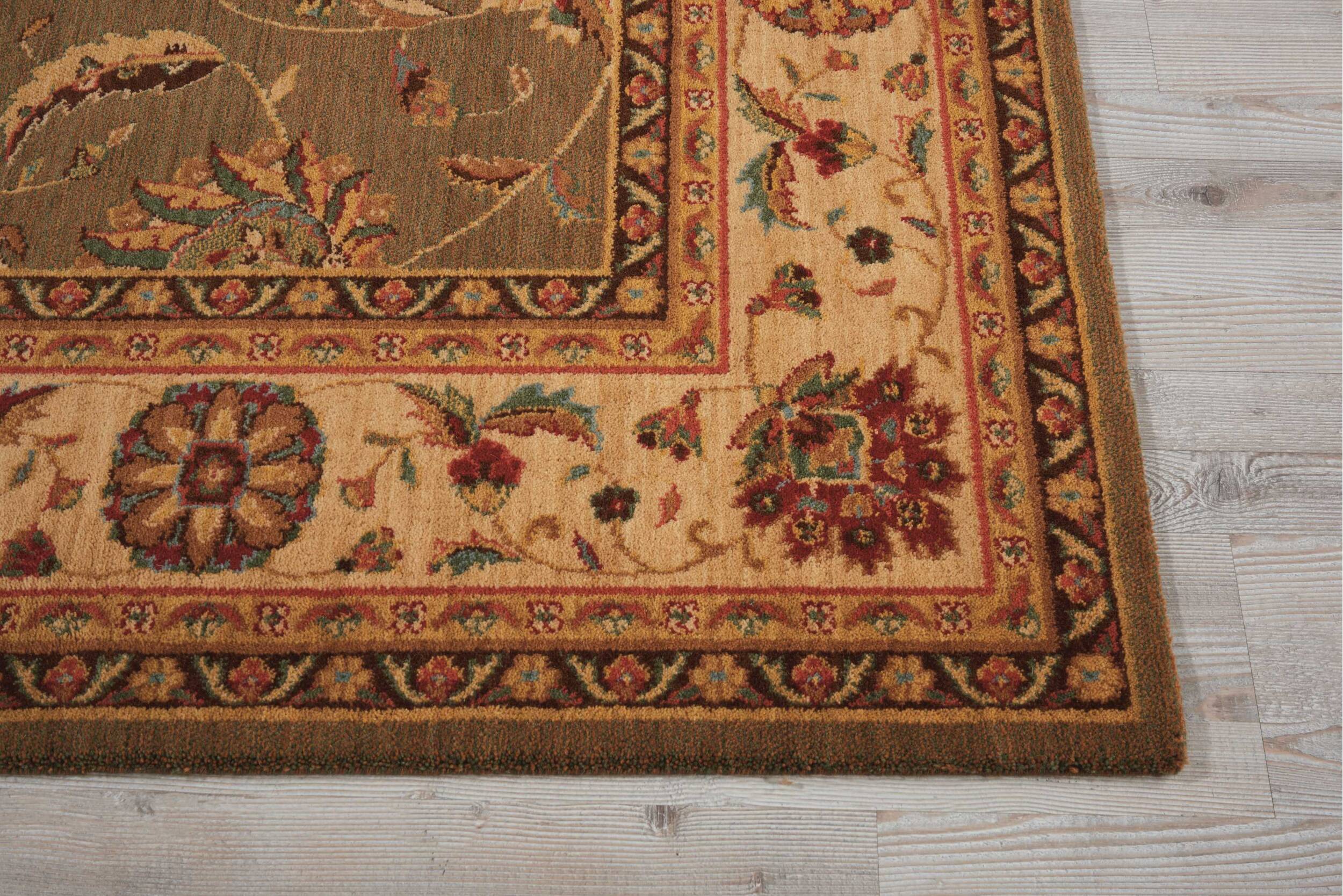 Nourison Living Treasures Green Rectangle Area Rug 8'3 x 11'3 8-Feet 3-Inches by 11-Feet 3-Inches