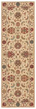 Nourison Living Treasures Beige Runner 10 to 12 ft Wool Carpet 100379