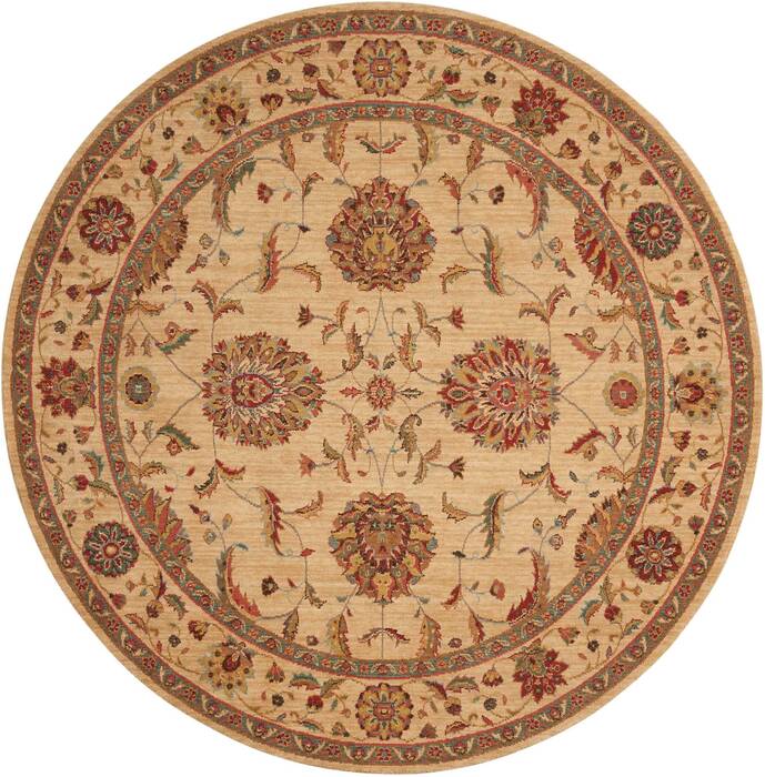 Nourison Living Treasures Beige Round 510 X 510 Area Rug 805-100383 Image 0