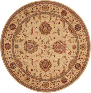 Nourison Living Treasures Beige Round 5'10" X 5'10" Area Rug  805-100383