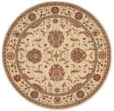 Nourison Living Treasures Beige Round 7 to 8 ft Wool Carpet 100385