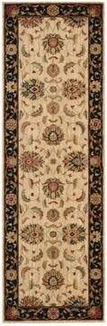 Nourison Living Treasures Beige Runner 6 to 9 ft Wool Carpet 100391