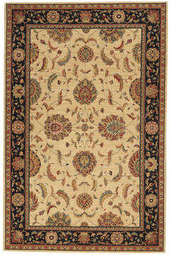 Nourison Living Treasures Beige Rectangle 6x9 ft Wool Carpet 100394