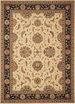 Nourison Living Treasures Beige Rectangle 8x11 ft Wool Carpet 100397