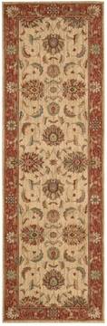 Nourison Living Treasures Beige Runner 6 to 9 ft Wool Carpet 100401