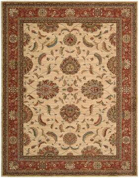 Nourison Living Treasures Beige Rectangle 8x10 ft Wool Carpet 100406