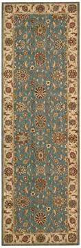 Nourison Living Treasures Blue Runner 6 to 9 ft Wool Carpet 100411