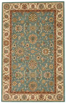 Nourison Living Treasures Blue Rectangle 4x6 ft Wool Carpet 100412