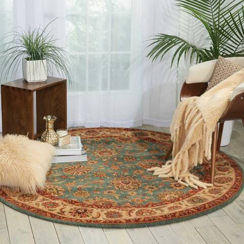 Nourison Living Treasures Blue Round 510 X 510 Area Rug 805-100413 Image 3