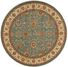 Nourison Living Treasures Blue Round 7 to 8 ft Wool Carpet 100415