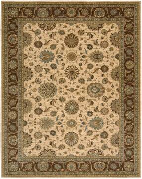 Nourison Living Treasures Beige Rectangle 8x10 ft Wool Carpet 100426