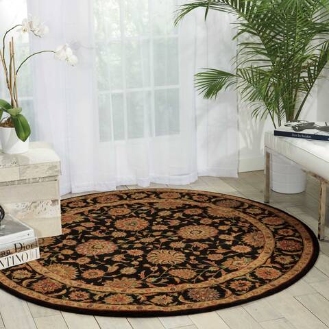 Nourison Living Treasures Black Round 510 X 510 Area Rug 805-100433 Image 3
