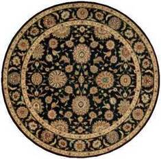 Nourison Living Treasures Black Round 5'10" X 5'10" Area Rug  805-100433