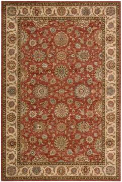 Nourison Living Treasures Red Rectangle 6x9 ft Wool Carpet 100444