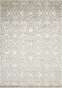 Nourison Luminance Grey Rectangle 5x7 ft Lucxelle Carpet 100511