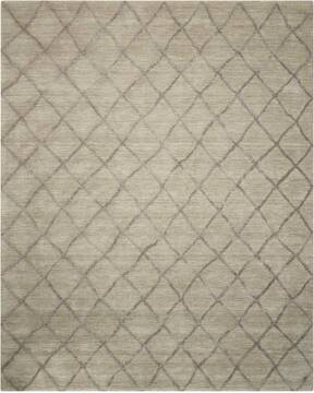 Nourison Lunette Grey Rectangle 5x8 ft Wool Carpet 100540