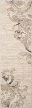 Nourison Maxell Beige Runner 6 to 9 ft Polyester Carpet 100604