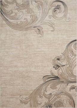 Nourison Maxell Beige Rectangle 5x7 ft Polyester Carpet 100606