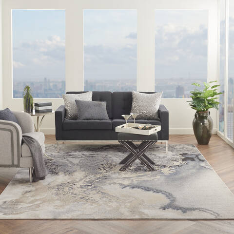 Nourison Maxell Grey 710 X 106 Area Rug 805-100623 Image 3
