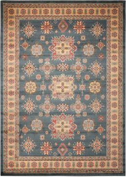 Nourison MAYMANA Blue Rectangle 8x11 ft polypropylene Carpet 100707