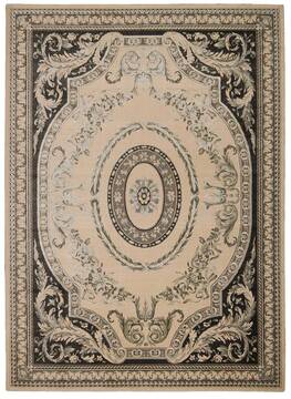 Nourison Platine Beige Rectangle 5x7 ft Lucxelle Carpet 100772