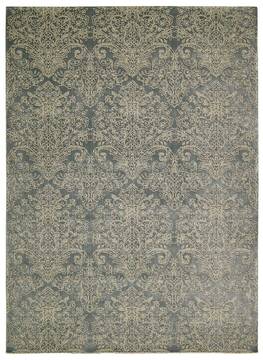 Nourison Platine Blue Rectangle 8x10 ft Lucxelle Carpet 100785
