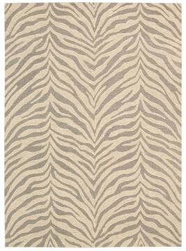 Nourison Zambiana Grey Rectangle 8x10 ft Wool Carpet 100797